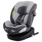 ISOFIX-fähiger, um 360° drehbarer Kindersitz Mama Kiddies® Turbo Wings (40–150 cm) in Grau + Sonnenschutz als Geschenk