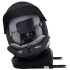 ISOFIX-fähiger, um 360° drehbarer Kindersitz Mama Kiddies® Turbo Wings (40–150 cm) in Grau + Sonnenschutz als Geschenk