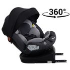 ISOFIX-fähiger, um 360° drehbarer Kindersitz Mama Kiddies® Turbo Wings (40–150 cm) in Grau + Sonnenschutz als Geschenk