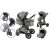 Kinderwagen Mama Kiddies Charlie PRO 3 in 1 mit Zubehör in grau + Geschenk