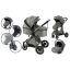 Kinderwagen Mama Kiddies Charlie PRO 3 in 1 mit Zubehör in grau + Geschenk