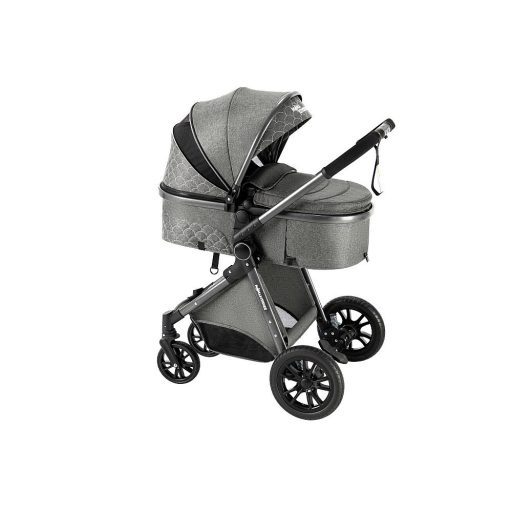 Kinderwagen Mama Kiddies Charlie PRO 3 in 1 mit Zubehör in grau + Geschenk