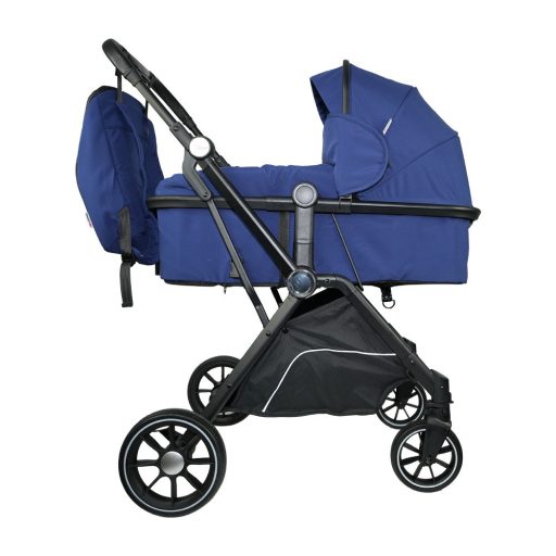 Mama Kiddies Lion Royal Edition 3-in-1 Multifunktionskinderwagen mit Zubehör in Blau + Geschenk