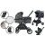 Mama Kiddies Lion Royal Edition 3-in-1 Multifunktionskinderwagen mit Zubehör in Grau + Geschenk