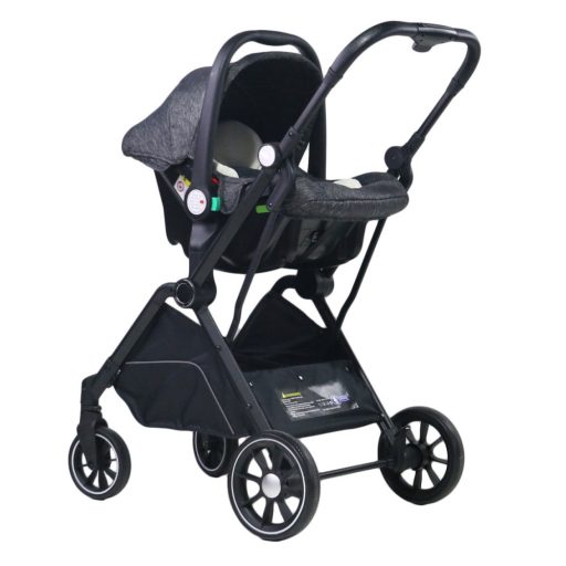 Mama Kiddies Lion Royal Edition 3-in-1 Multifunktionskinderwagen mit Zubehör in Grau + Geschenk