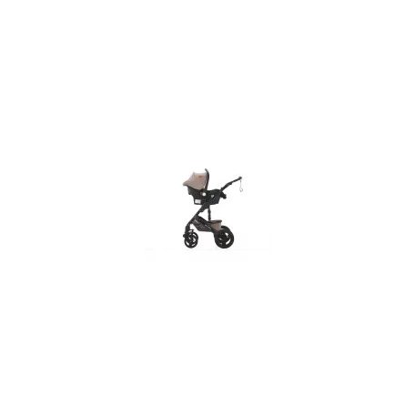 Mama Kiddies® Evening Star Black Edition 4-in-1 Multifunktionskinderwagen mit Zubehör in Beige-Braun, inklusive ISOFIX-Basis + Geschenk