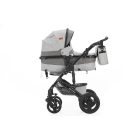 Mama Kiddies® Evening Star Black Edition 4-in-1 Multifunktionskinderwagen mit Zubehör in Grau, inklusive ISOFIX-Basis + Geschenk