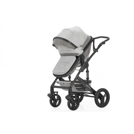 Mama Kiddies® Evening Star Black Edition 4-in-1 Multifunktionskinderwagen mit Zubehör in Grau, inklusive ISOFIX-Basis + Geschenk