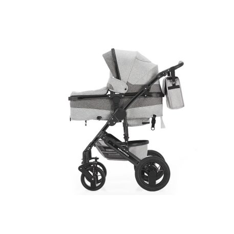 Mama Kiddies® Evening Star Black Edition 4-in-1 Multifunktionskinderwagen mit Zubehör in Grau, inklusive ISOFIX-Basis + Geschenk