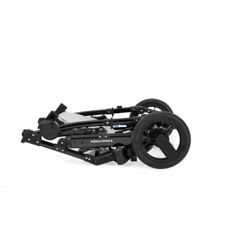 Mama Kiddies® Evening Star Black Edition 4-in-1 Multifunktionskinderwagen mit Zubehör in Grau, inklusive ISOFIX-Basis + Geschenk