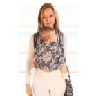 Womar Be Close Eko szürke virágos hordozókendő