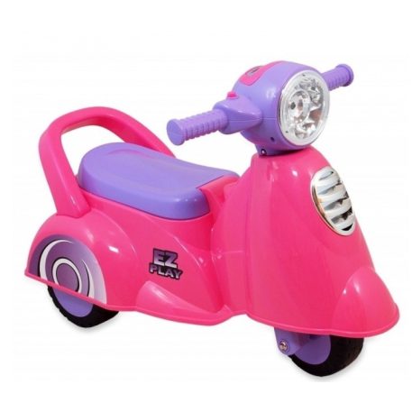 Lábbal hajtható pink háromkerekű motor